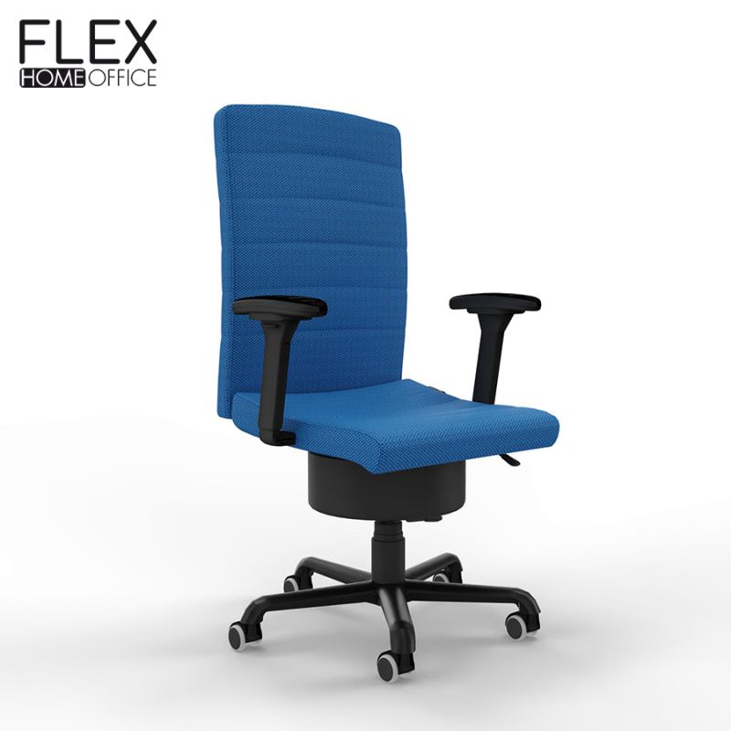 Silerio 2 Bürodrehstuhl in blau mit schwarzen Gestell